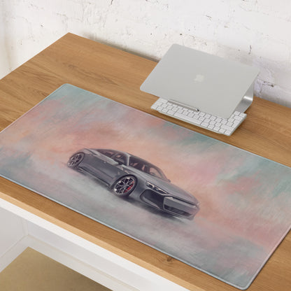 Audi RS e-tron GT Inspired Daytona Gray Electric Performance Desk Pad – Extended Non-Slip PC Mouse Mat