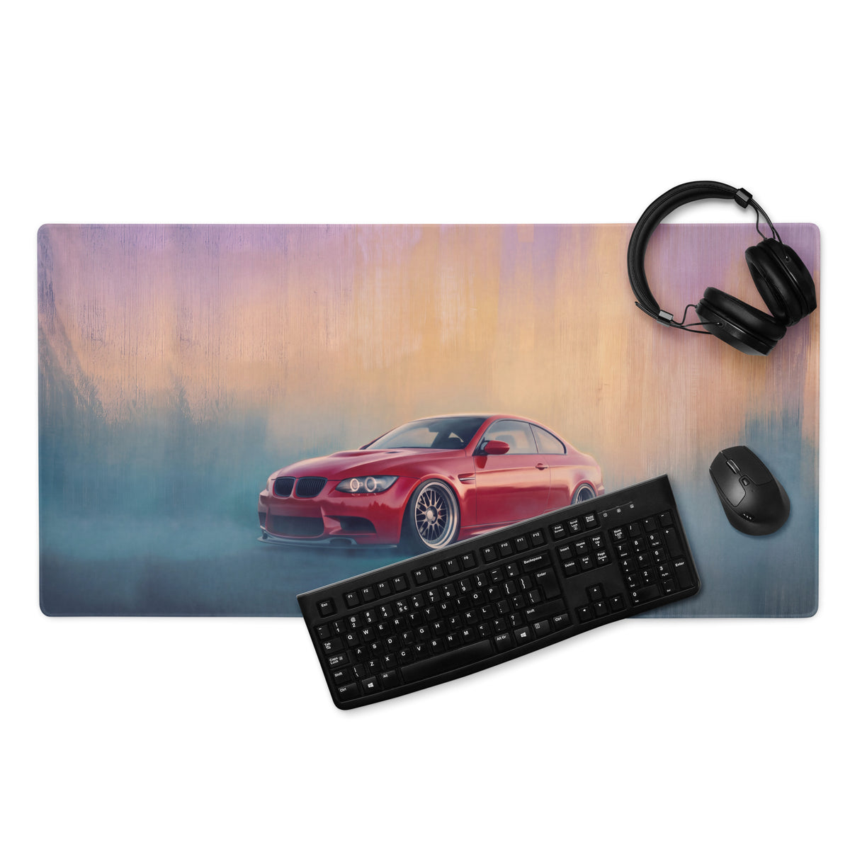 BMW M3 Inspired Melbourne Red E92 Coupe Desk Mat – High-Precision XL Gaming Mousepad