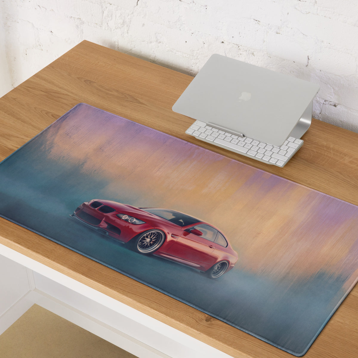 BMW M3 Inspired Melbourne Red E92 Coupe Desk Mat – High-Precision XL Gaming Mousepad