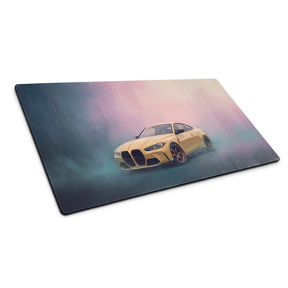 BMW M4 Inspired Sao Paulo Yellow G82 Desk Mat – High-Precision XL Gaming Mousepad