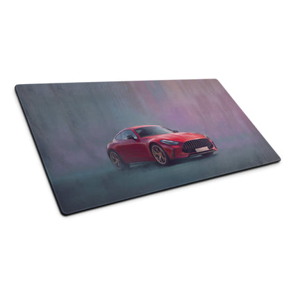 Mercedes-AMG GT Inspired Red Performance Coupe Desk Pad – Ultra-Glide Stitched Edge Gaming Mouse Mat