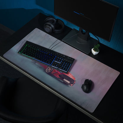 Mercedes-AMG GT Inspired Red Performance Coupe Desk Pad – Ultra-Glide Stitched Edge Gaming Mouse Mat