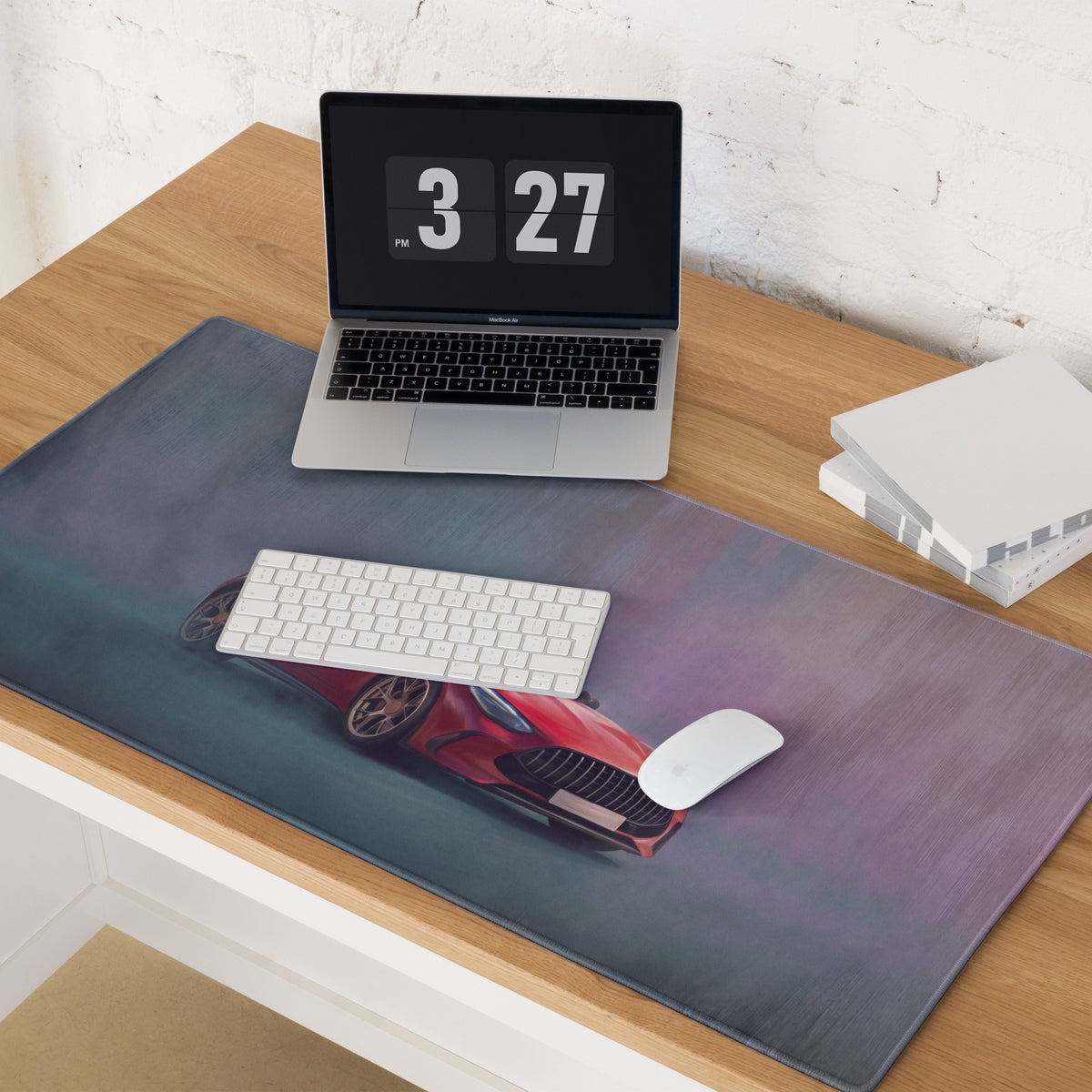 Mercedes-AMG GT Inspired Red Performance Coupe Desk Pad – Ultra-Glide Stitched Edge Gaming Mouse Mat