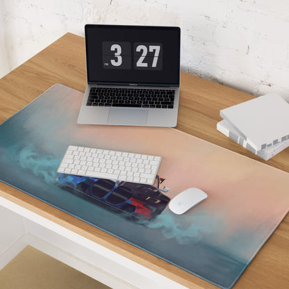 BMW M4 Inspired Motorsport Livery GT3 Frontal Desk Mat – Low-Friction Cloth Setup Mousepad