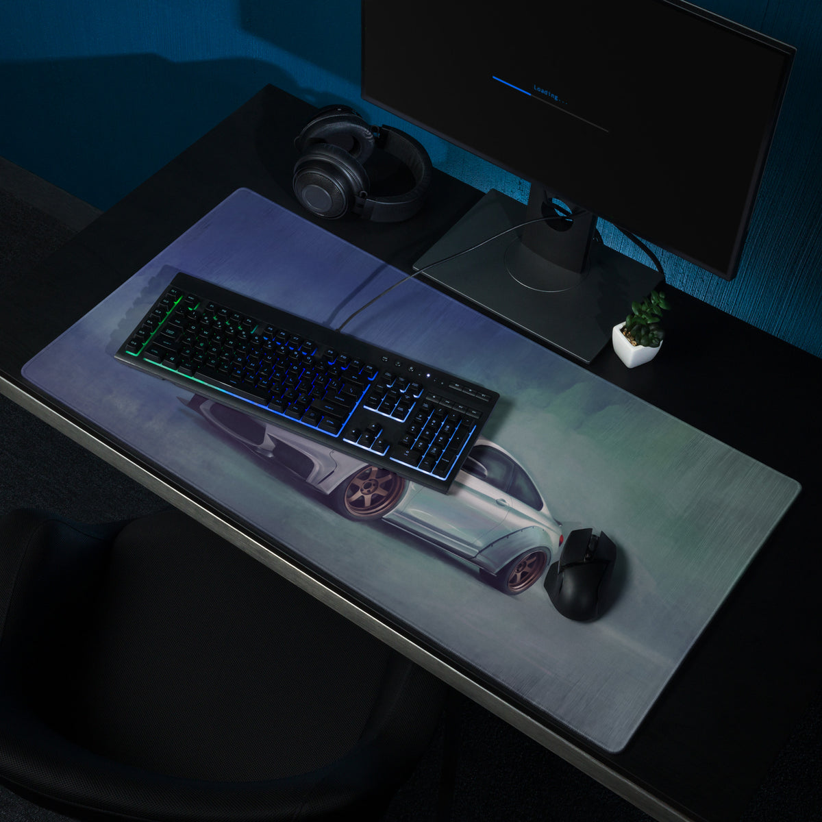 BMW M4 Inspired Alpine White Widebody Desk Mat – High-Precision XL Gaming Mousepad
