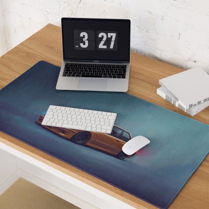 BMW M3 Inspired Dakar Yellow E30 Front Desk Pad – Extended Non-Slip PC Mouse Mat