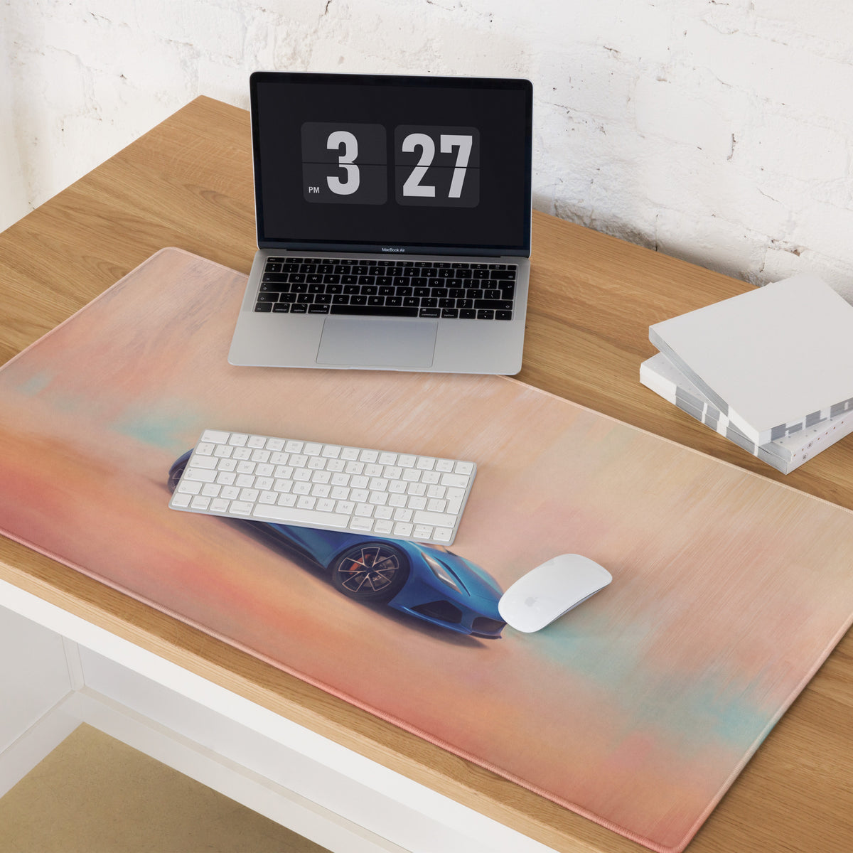 Lotus Emira Inspired Vibrant Blue Rear Desk Mat – High-Precision XL Gaming Mousepad