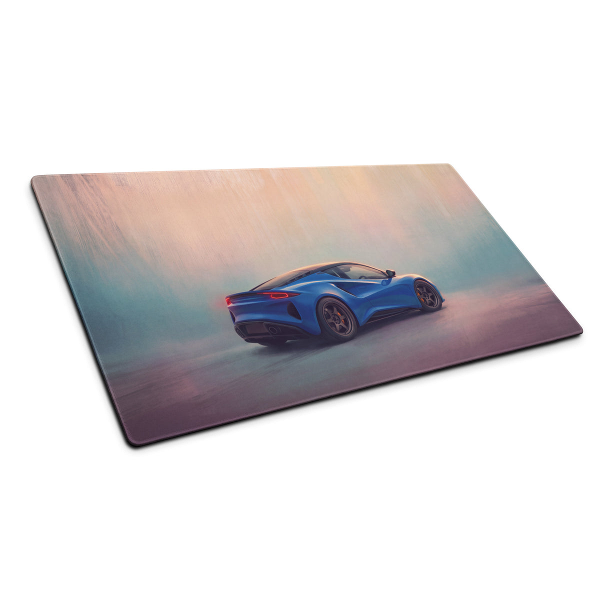 Lotus Emira Inspired Dynamic Blue Performance Desk Pad – Extended Non-Slip PC Mouse Mat