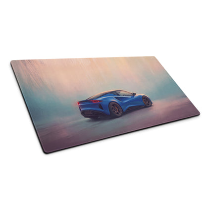 Lotus Emira Inspired Dynamic Blue Performance Desk Pad – Extended Non-Slip PC Mouse Mat