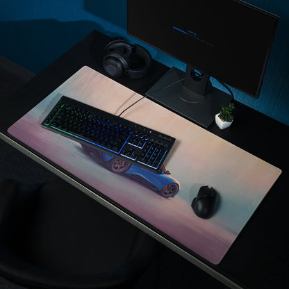 Lotus Emira Inspired Dynamic Blue Performance Desk Pad – Extended Non-Slip PC Mouse Mat