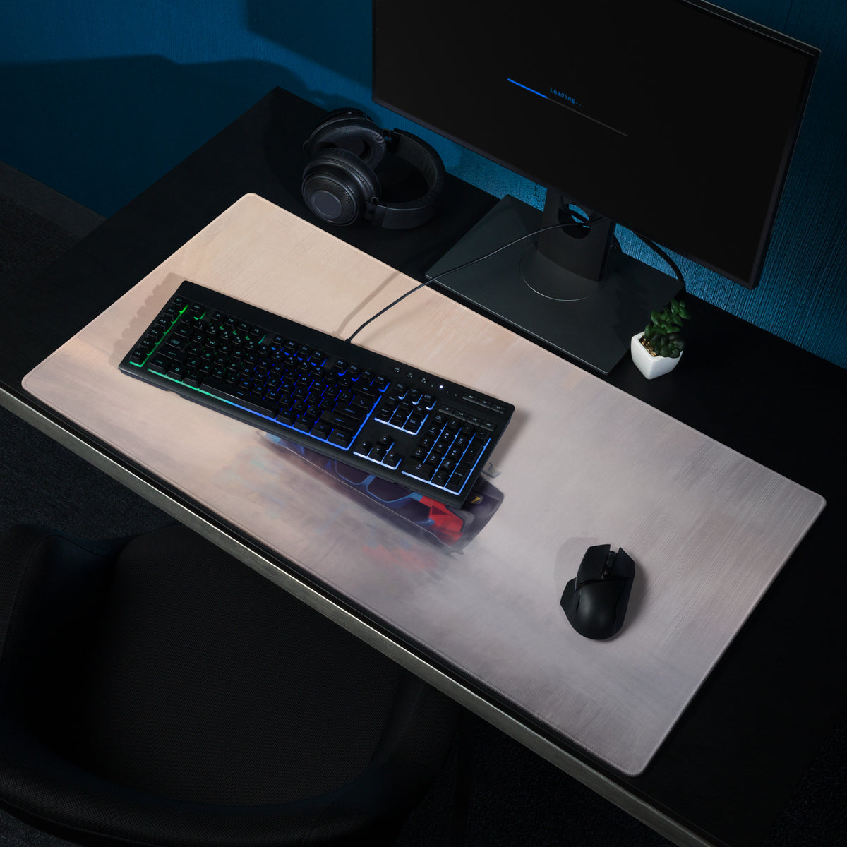 BMW M4 Inspired Motorsport Livery GT3 Frontal Desk Pad – Low-Friction Cloth Setup Mousepad