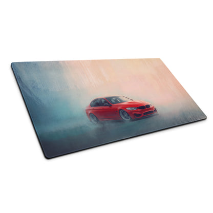 BMW M3 Inspired Melbourne Red F80 Sedan Desk Pad – Extended Non-Slip PC Mouse Mat