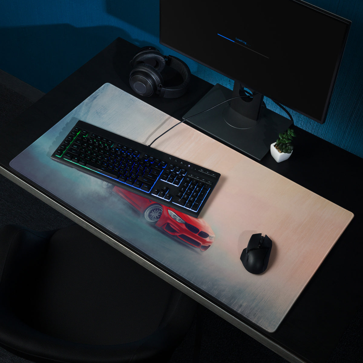 BMW M3 Inspired Melbourne Red F80 Sedan Desk Pad – Extended Non-Slip PC Mouse Mat