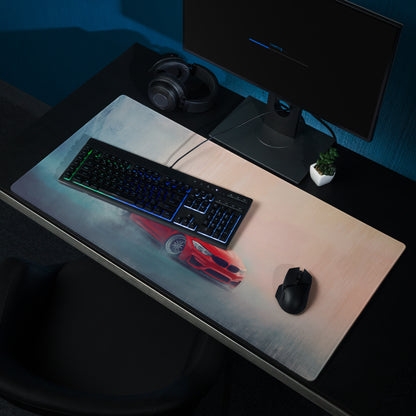 BMW M3 Inspired Melbourne Red F80 Sedan Desk Pad – Extended Non-Slip PC Mouse Mat