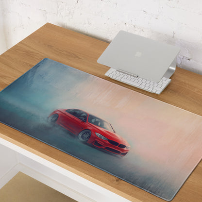BMW M3 Inspired Melbourne Red F80 Sedan Desk Pad – Extended Non-Slip PC Mouse Mat
