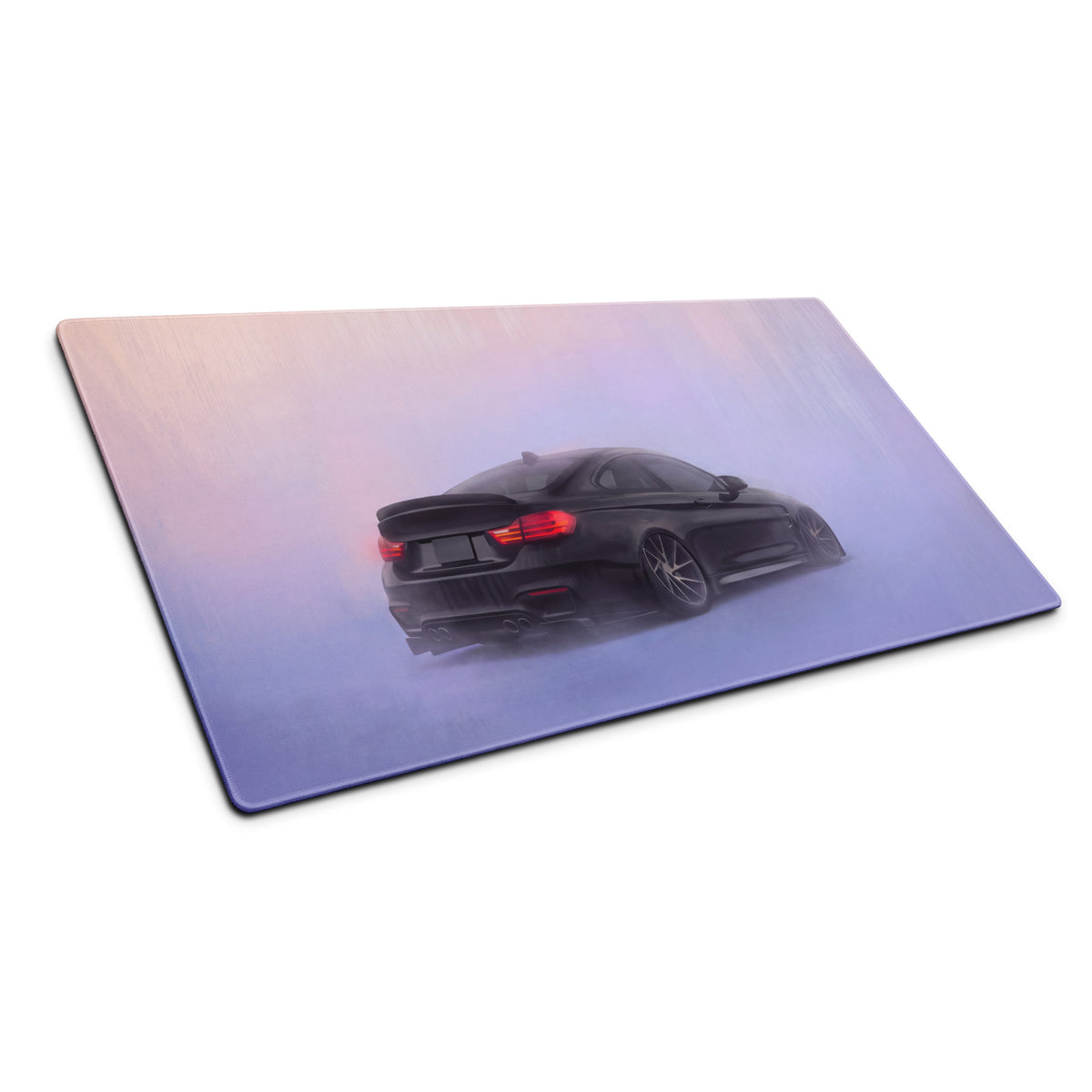 BMW M4 Inspired Sapphire Black Rear Profile Desk Pad – Ultra-Glide Stitched Edge Gaming Mouse Mat