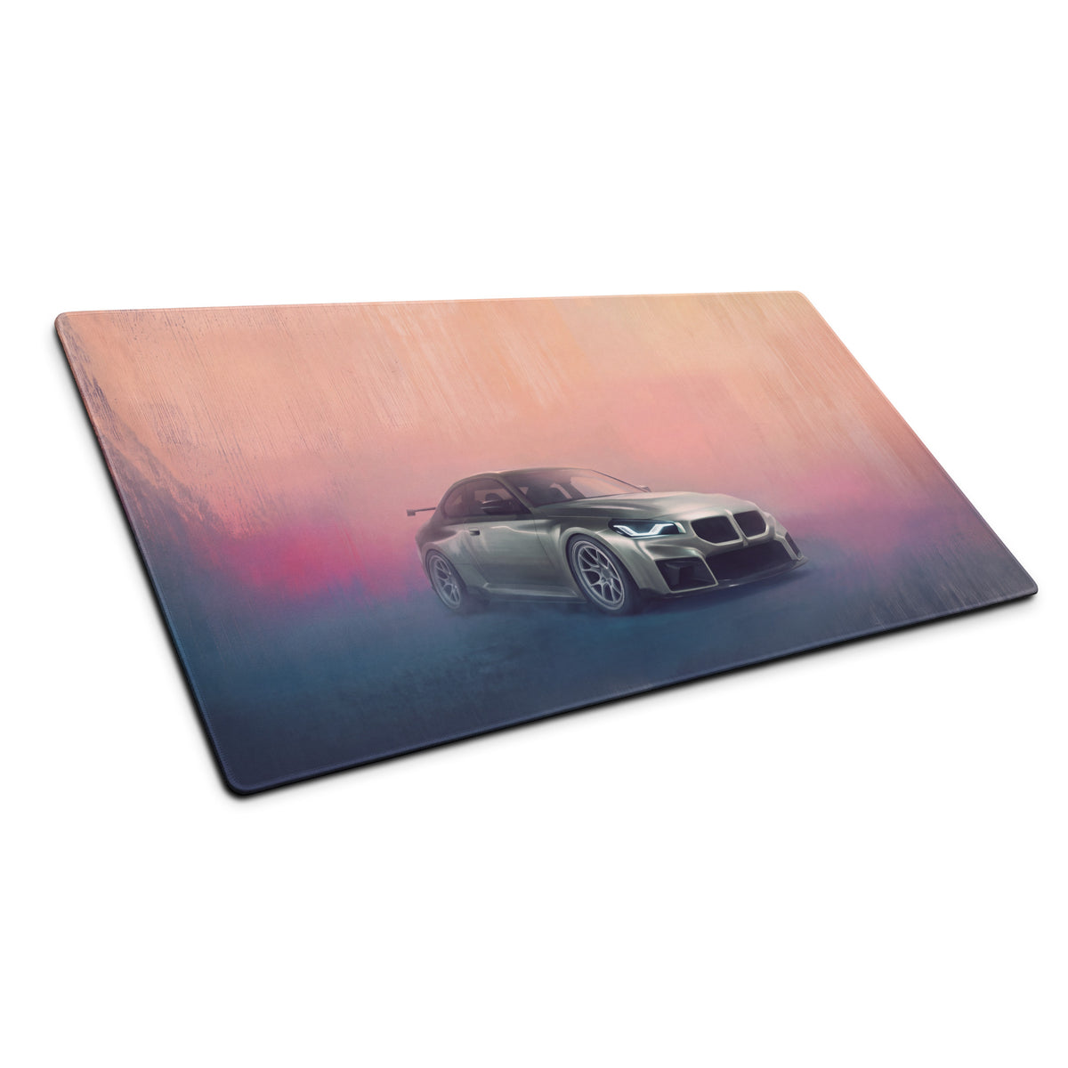 BMW M2 Inspired Silver Track Edition Desk Mat – High-Precision XL Gaming Mousepad