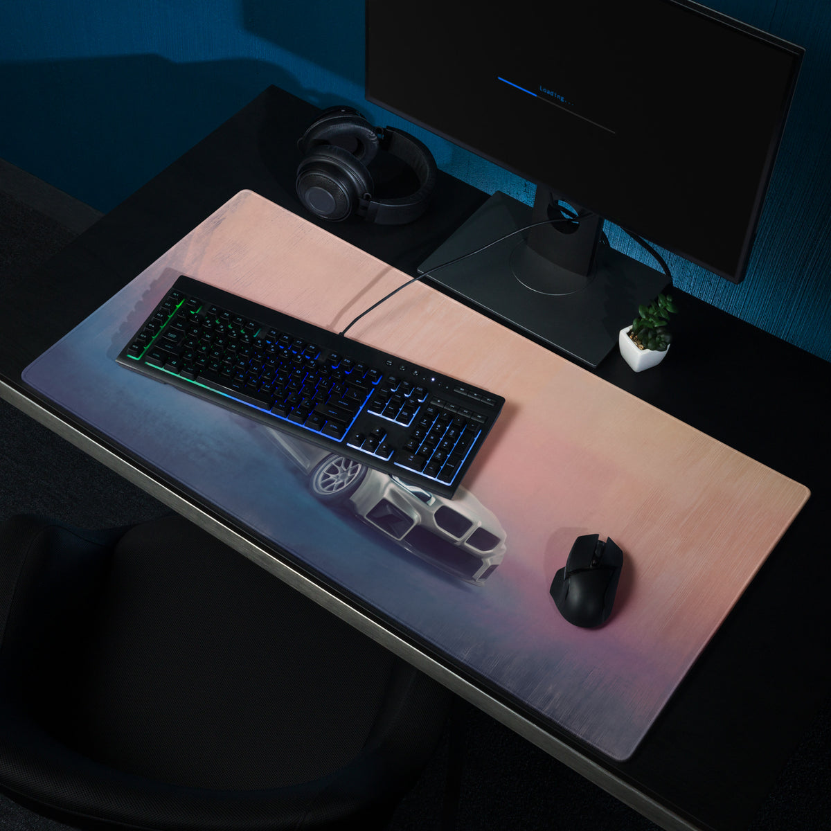 BMW M2 Inspired Silver Track Edition Desk Mat – High-Precision XL Gaming Mousepad