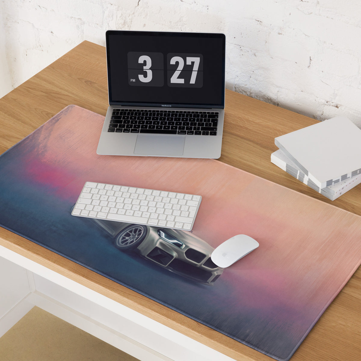 BMW M2 Inspired Silver Track Edition Desk Mat – High-Precision XL Gaming Mousepad