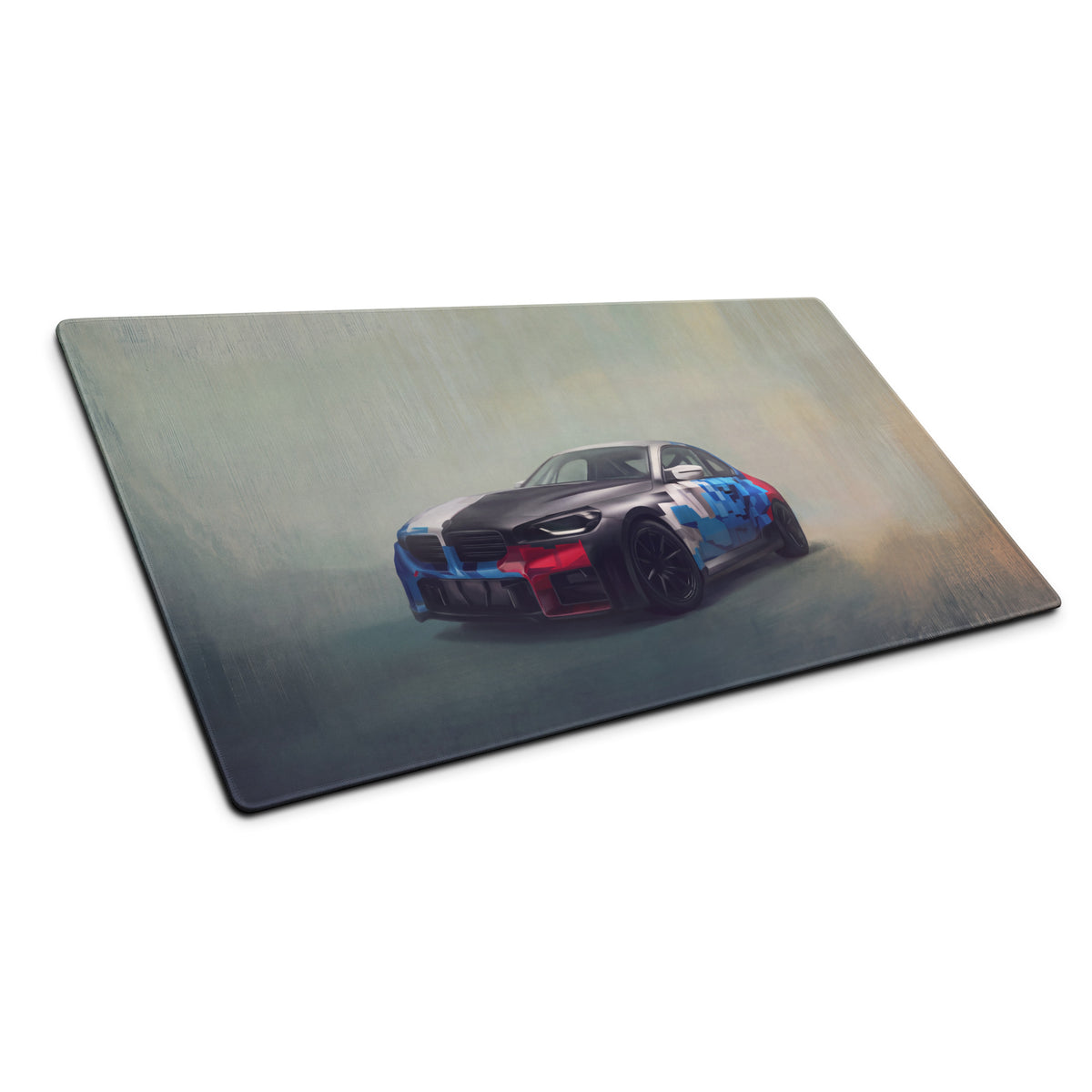 BMW M2 Inspired Motorsport Camo Livery Desk Pad – Ultra-Glide Stitched Edge Gaming Mouse Mat