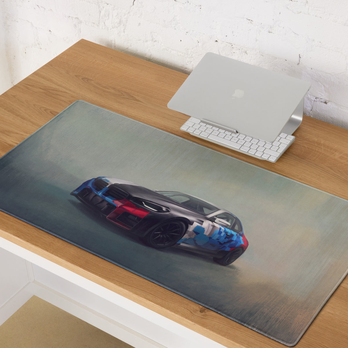 BMW M2 Inspired Motorsport Camo Livery Desk Pad – Ultra-Glide Stitched Edge Gaming Mouse Mat