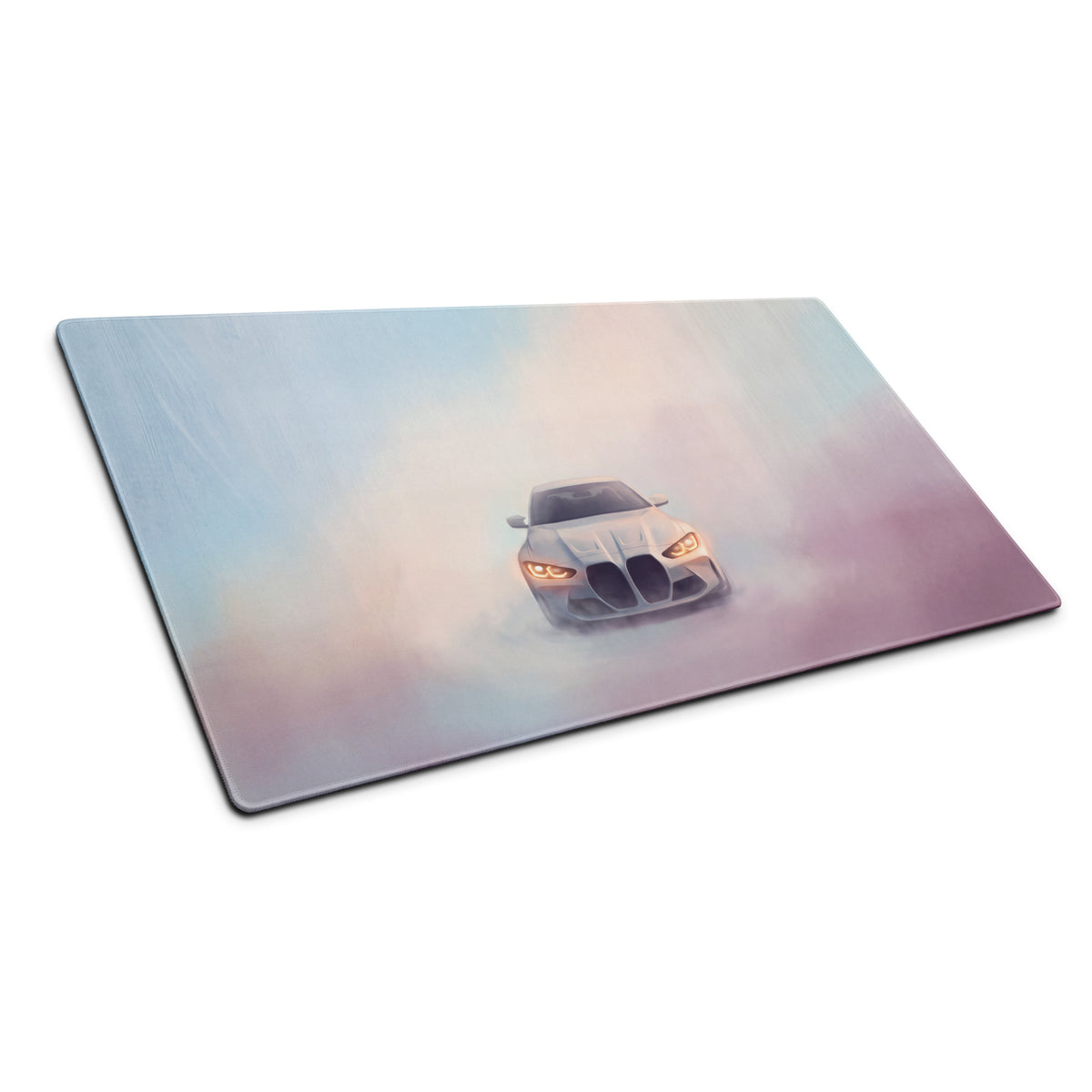 BMW M4 Inspired Alpine White G82 Frontal Desk Pad – Extended Non-Slip PC Mouse Mat