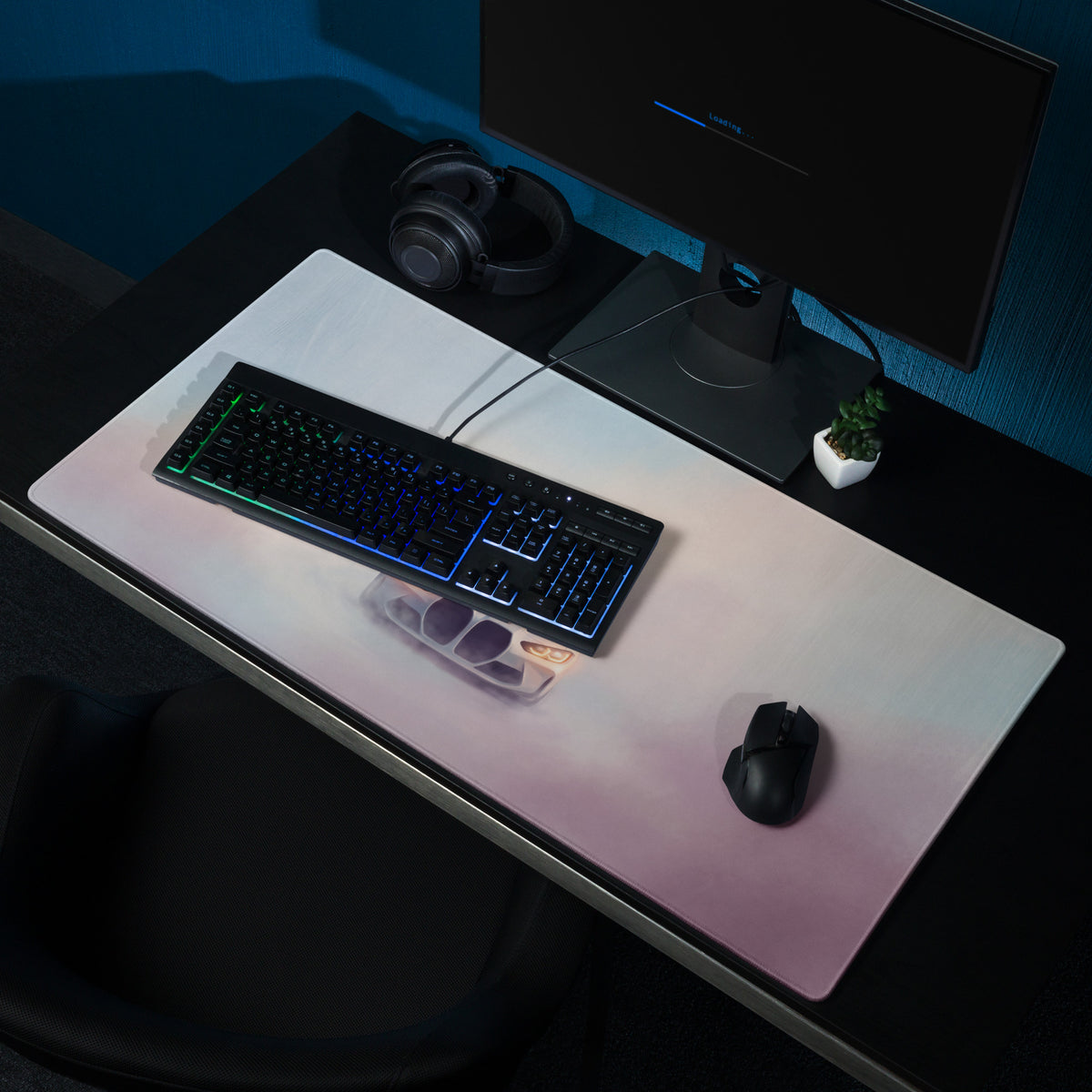 BMW M4 Inspired Alpine White G82 Frontal Desk Pad – Extended Non-Slip PC Mouse Mat