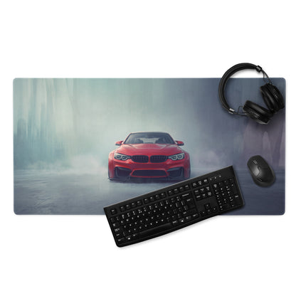BMW M4 Inspired Indianapolis Red F82 Desk Mat – High-Precision XL Gaming Mousepad