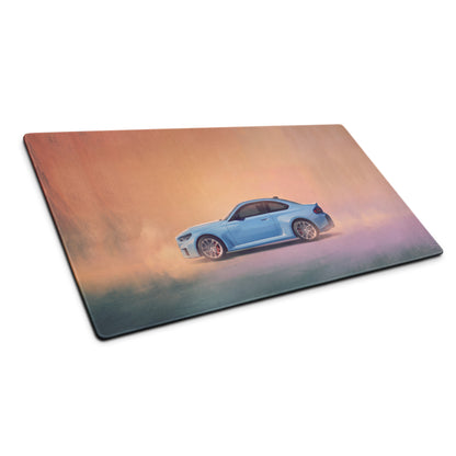 BMW M2 Inspired Zandvoort Blue Profile Desk Pad – Ultra-Glide Stitched Edge Gaming Mouse Mat