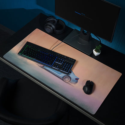 BMW M2 Inspired Zandvoort Blue Profile Desk Pad – Ultra-Glide Stitched Edge Gaming Mouse Mat
