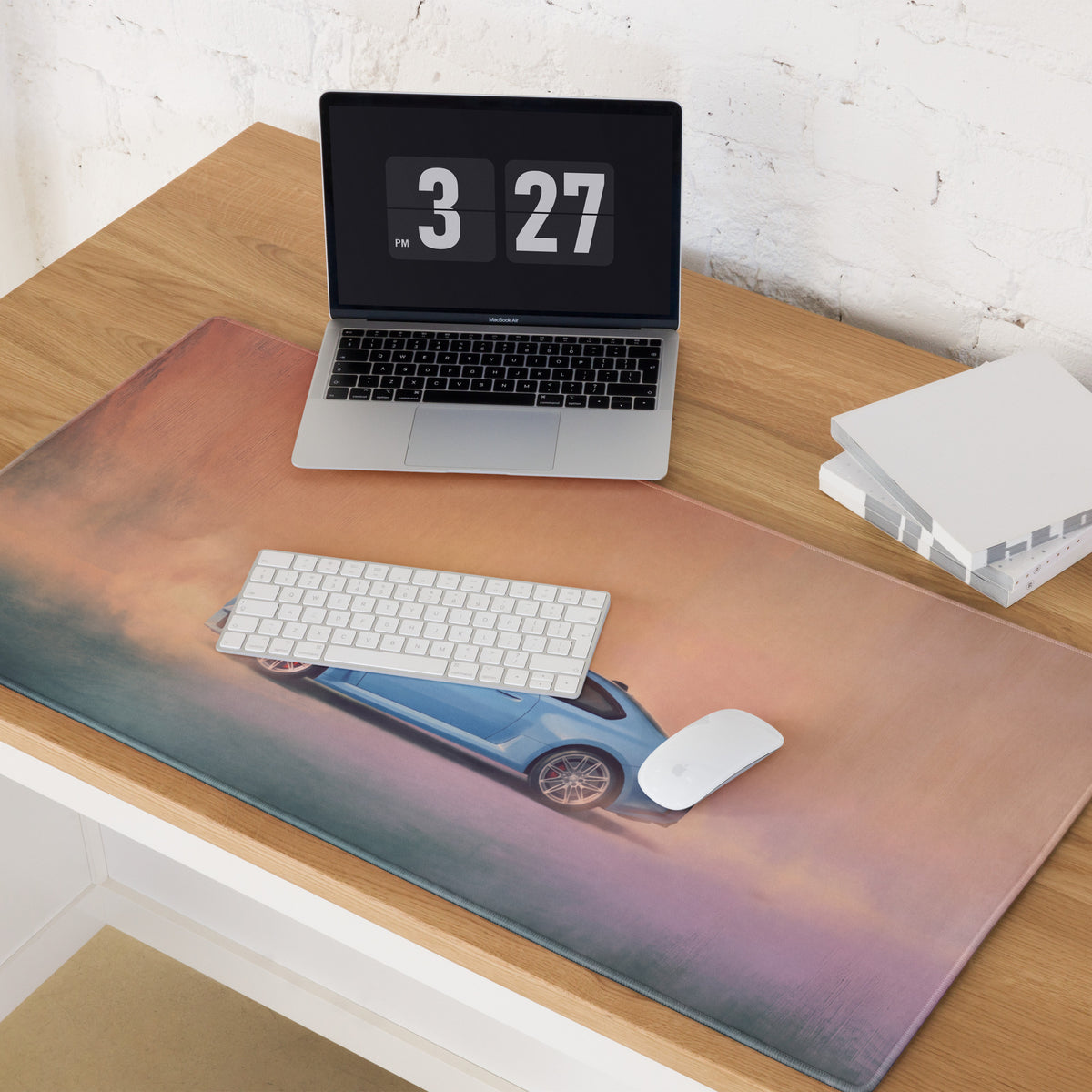 BMW M2 Inspired Zandvoort Blue Profile Desk Pad – Ultra-Glide Stitched Edge Gaming Mouse Mat