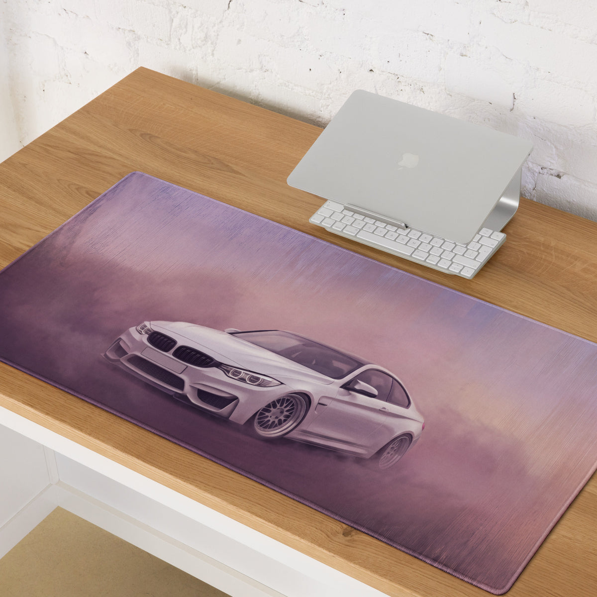 BMW M4 Inspired Alpine White F82 Desk Mat – High-Precision XL Gaming Mousepad