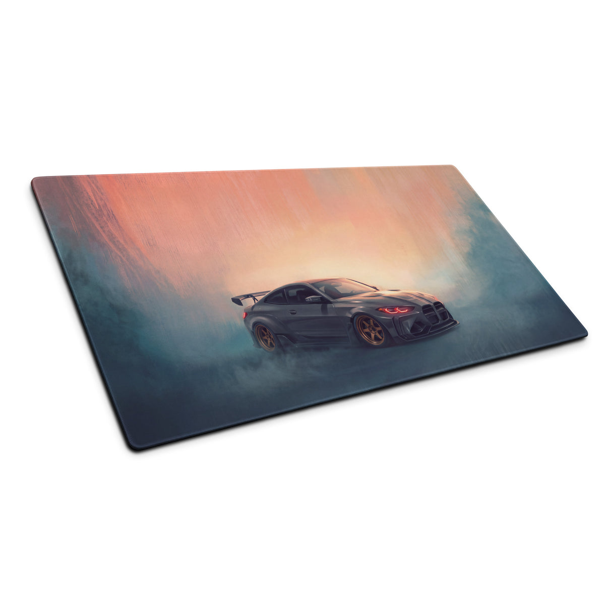 BMW M4 Inspired Dark Gray Widebody G82 GT Wing Desk Pad – Extended Non-Slip PC Mouse Mat