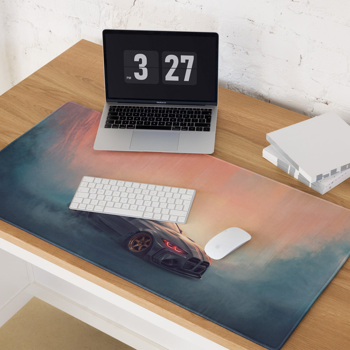 BMW M4 Inspired Dark Gray Widebody G82 GT Wing Desk Pad – Extended Non-Slip PC Mouse Mat