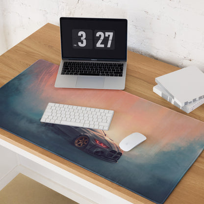 BMW M4 Inspired Dark Gray Widebody G82 GT Wing Desk Pad – Extended Non-Slip PC Mouse Mat