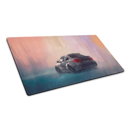 BMW M3 Inspired Mineral Gray F80 Widebody Rear Desk Mat – Low-Friction Cloth Setup Mousepad