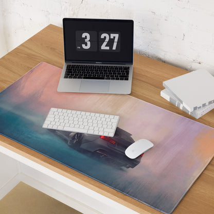 BMW M3 Inspired Mineral Gray F80 Widebody Rear Desk Mat – Low-Friction Cloth Setup Mousepad
