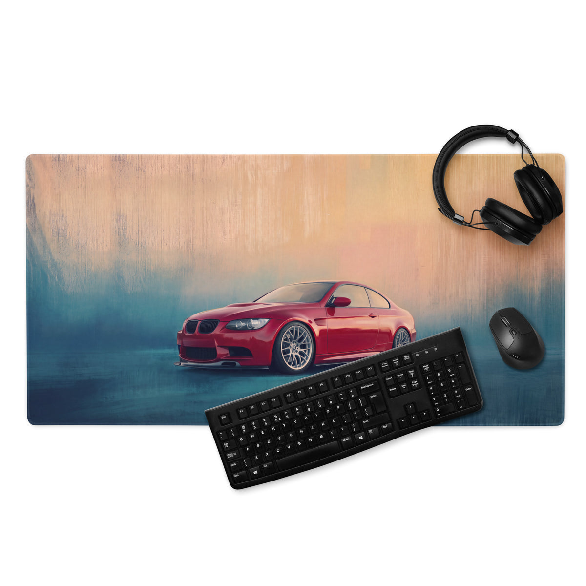 BMW M3 Inspired Melbourne Red E92 Front Desk Mat – High-Precision XL Gaming Mousepad