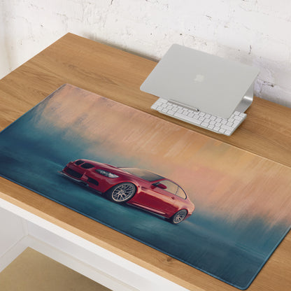 BMW M3 Inspired Melbourne Red E92 Front Desk Mat – High-Precision XL Gaming Mousepad