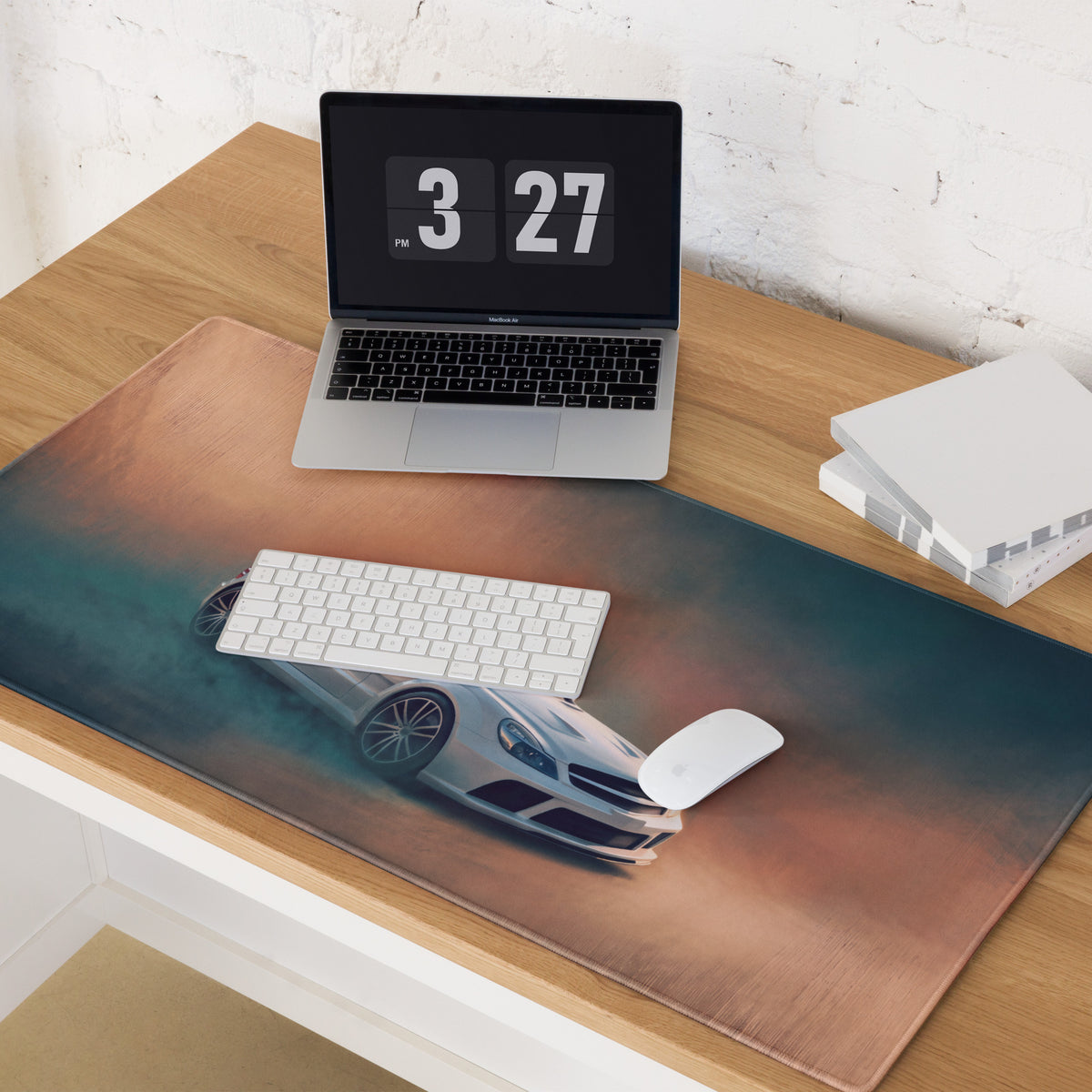 Mercedes-Benz SL65 AMG Inspired Diamond White Black Series Desk Pad – Extended Non-Slip PC Mouse Mat