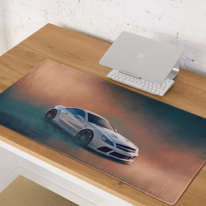 Mercedes-Benz SL65 AMG Inspired Diamond White Black Series Desk Pad – Extended Non-Slip PC Mouse Mat