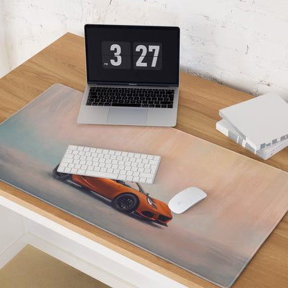 Lotus Elise Inspired Sunset Orange Roadster Desk Mat – High-Precision XL Gaming Mousepad