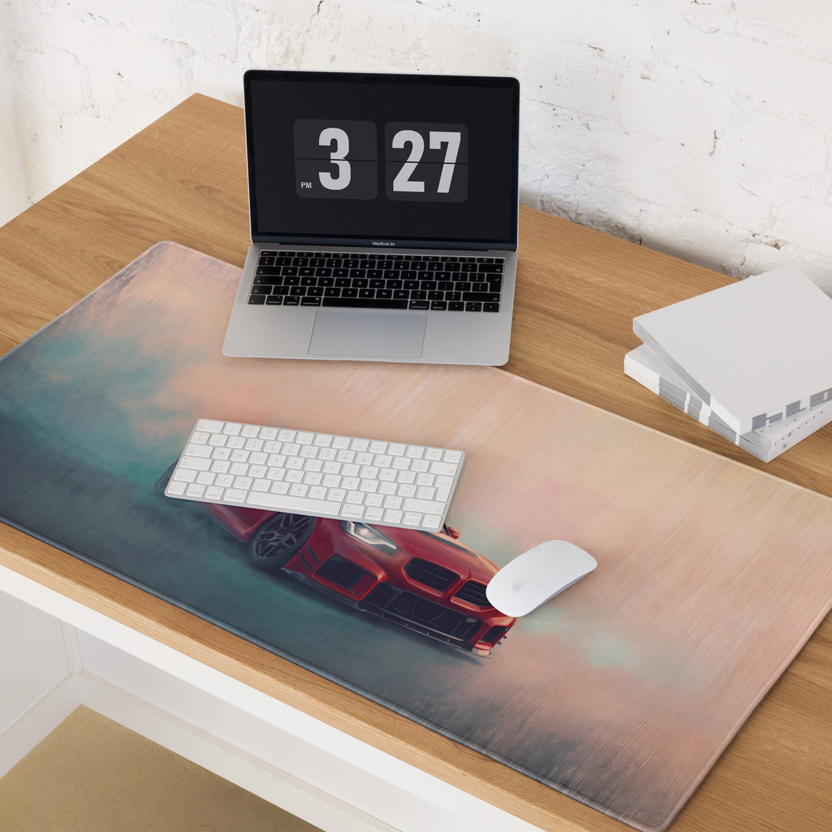 BMW M2 Inspired Red Track Edition G87 Desk Pad – Ultra-Glide Stitched Edge Gaming Mouse Mat