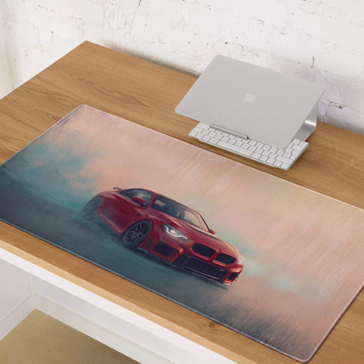 BMW M2 Inspired Red Track Edition G87 Desk Pad – Ultra-Glide Stitched Edge Gaming Mouse Mat