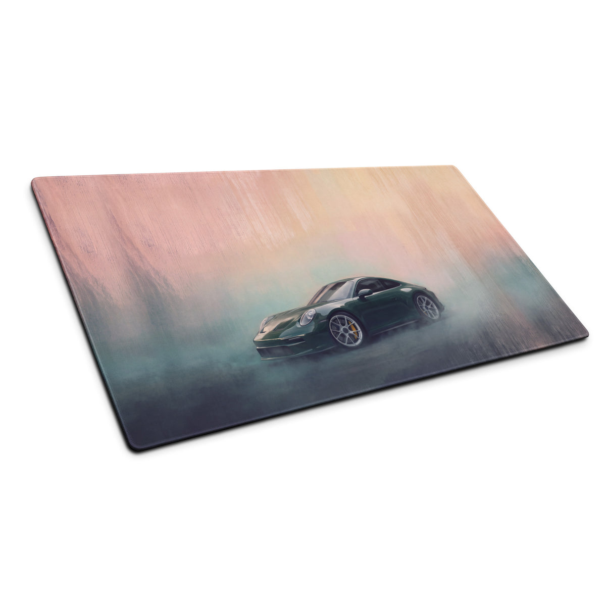 Porsche 911 Inspired Oak Green Metallic 992 Desk Pad – Extended Non-Slip PC Mouse Mat