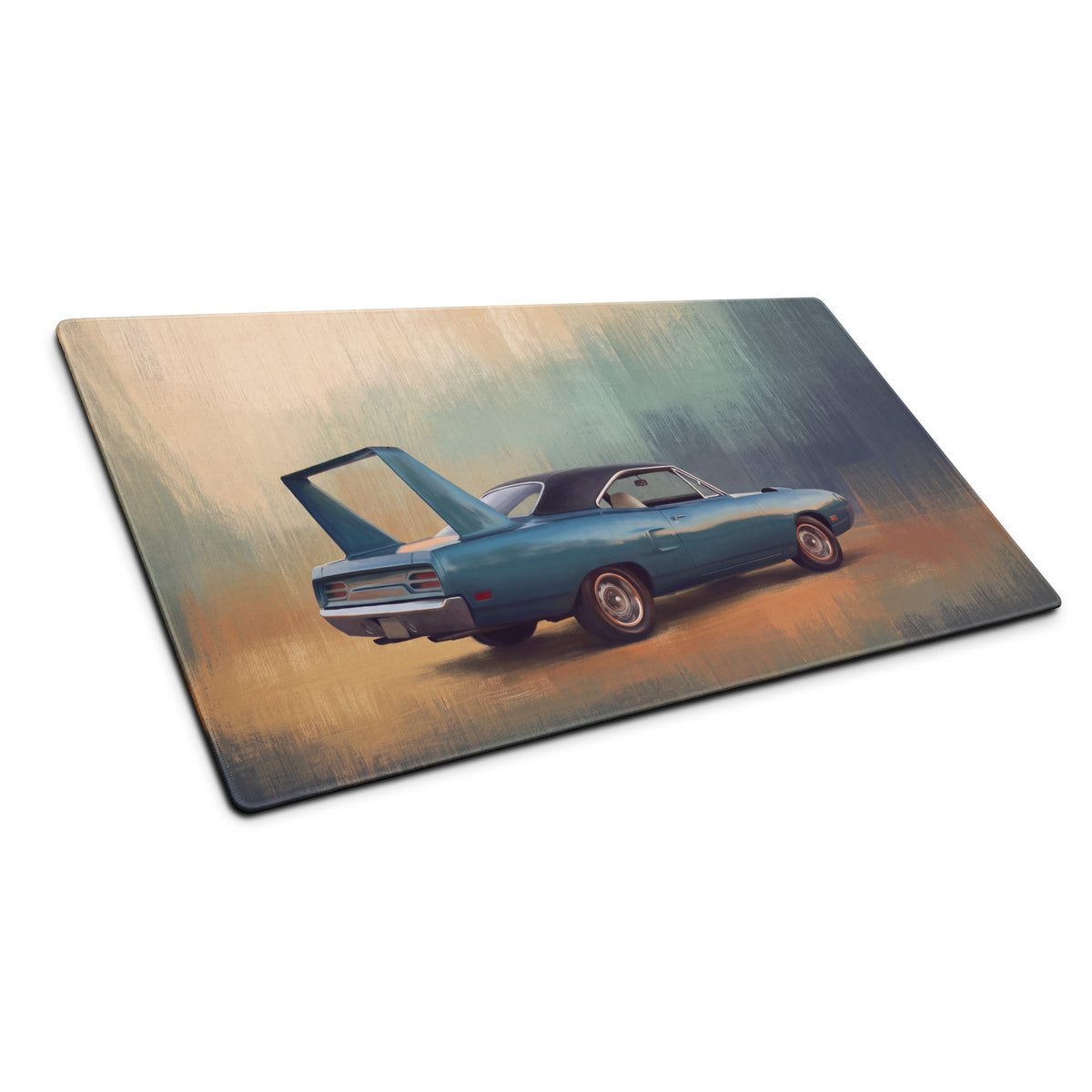 Plymouth Superbird Inspired Blue Aero Wing Desk Mat – High-Precision XL Gaming Mousepad