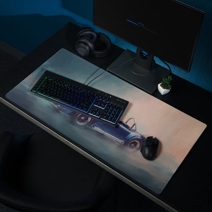 Shelby Cobra Inspired Guardsman Blue Roadster Desk Pad – Ultra-Glide Stitched Edge Gaming Mouse Mat