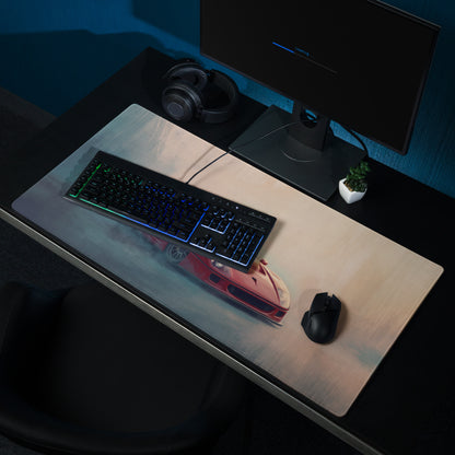 Ferrari F40 Inspired Rosso Corsa Track Desk Mat – High-Precision XL Gaming Mousepad