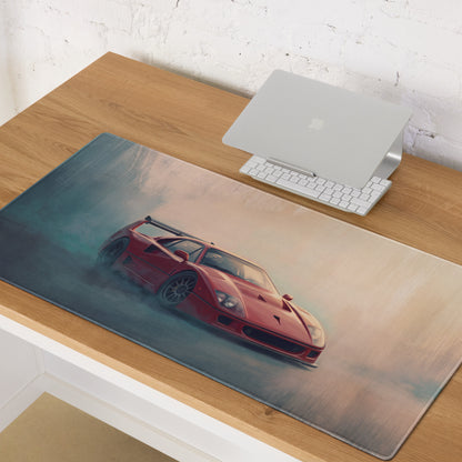 Ferrari F40 Inspired Rosso Corsa Track Desk Mat – High-Precision XL Gaming Mousepad