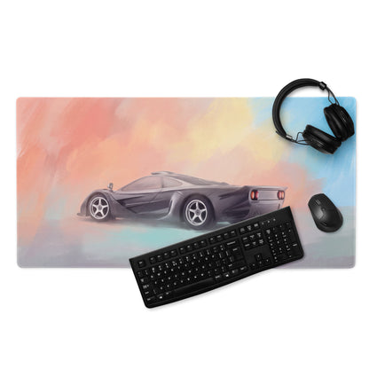 McLaren F1 Inspired Dark Gray Rear Profile Desk Mat – High-Precision XL Gaming Mousepad